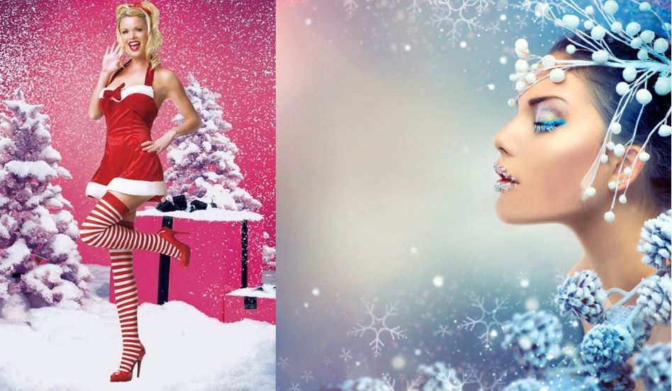 "Sexy Santa's Helpers” - Photoshoot in Giant Decorated TV Studio